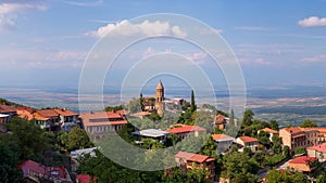 View to Sighnaghi (Signagi) old town in Kakheti region, Georgia. photo