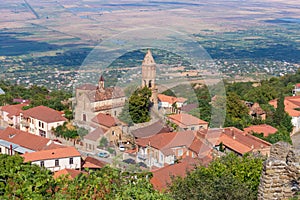 View to Sighnaghi (Signagi) old town in Kakheti region, Georgia.