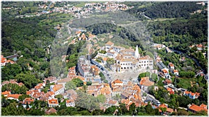 A view to Sintra, Portugal from the walls of Moorish Castle.