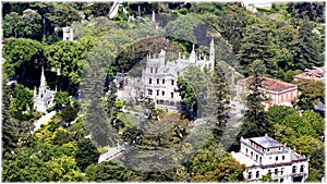 A view to Sintra, Portugal from the walls of Moorish Castle.