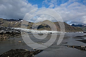 View to Skaftafellsjokull glacier, in Skaftafell