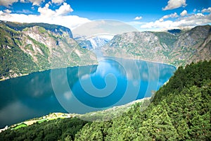 View to Sognefjord in Norway