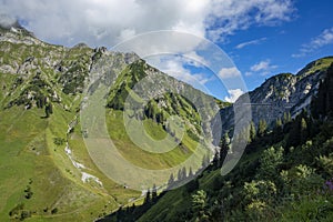 View to spectacular Flexenstrasse, Vorarlberg, Austria