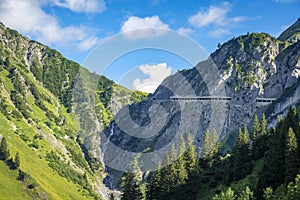 View to spectacular Flexenstrasse, Vorarlberg, Austria