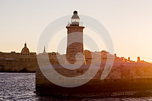 View to St. Elmo fort and lighthouse, Valletta