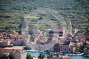View to Starigrad, a town at Hvar island