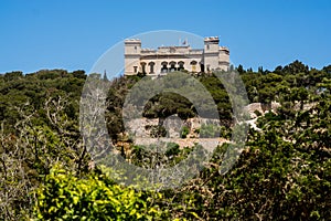 View to Tal-Virtu Palazzo on the hill