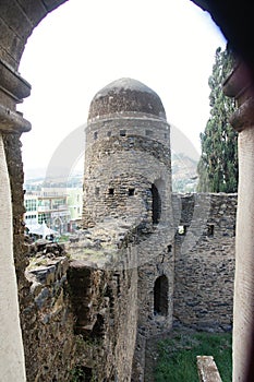 View to tower of Fasil ghebbi castle