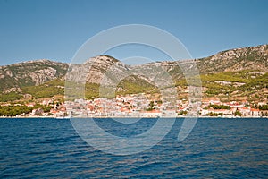 View to the town of Bol. The island of Brac. Croatia.