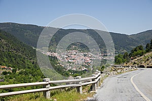 View to town of Manteigas, portugal photo