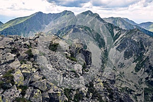 View to Tri kopy peak from Placlive in Western Tatras mountains in Slovakia, Eastern Europe