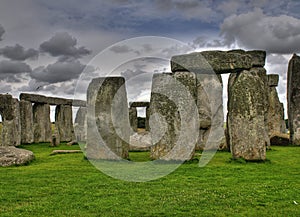 View To A Trilithon At The North East Corner Of The Prehistoric Stone Circle Stonehenge England photo