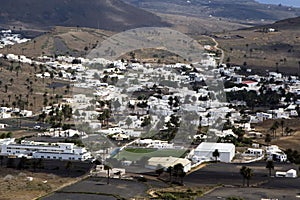 View to Uga, rural village in Lanzarote