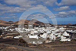 View to Uga, rural village in Lanzarote