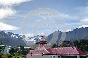 View to Ushuaia and mountains