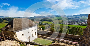 View in to the valley fro the castle wall