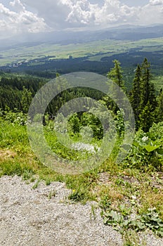 Výhľad do doliny, Vysoké Tatry, Slovensko