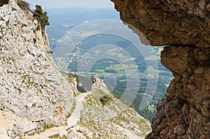 View to valley from Rax mountains