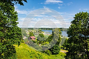View to the Viljandi town from castle hill