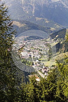 View to village Eisenerz in Styria