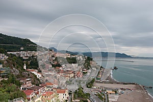 View to Villages of Amalfi coast in South Italy