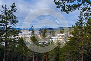 View to the west from Brus mountain in Bredbyn vasternorrland photo