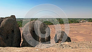 View to Western Deffufa temple in Kerma, Nubia, Sudan photo