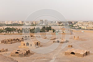 View to the Zoroastrian temples ruins in Yazd