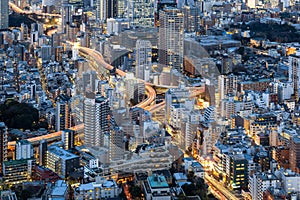 View of Tokyo city from Mori Tower, Roppongi Hills, Tokyo, Japan