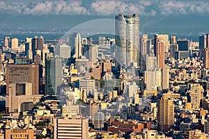 View of the Tokyo cityscape, from the Tokyo Metropolitan Government Building