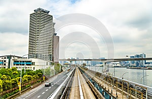 View of Tokyo from Yurikamome line