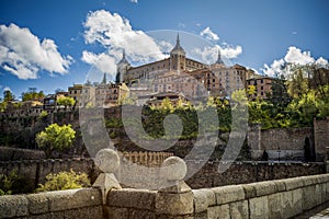 View of Toledo, Castila la Mancha, Spain, world heritage city with the Alcazar