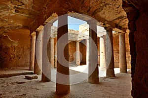 View of the Tomb No 3. Tombs of the Kings. Paphos. Cyprus