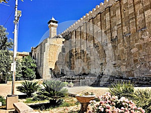 A view of the Tombs of the Patriarchs in Hebron