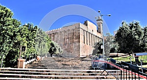 A view of the Tombs of the Patriarchs in Hebron