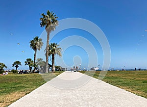 view of Tommasi di Lampedusa Park and sea in Palermo photo