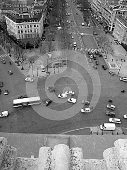 View from the top of the Arc du Triomphe