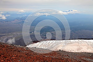 View from the top of the Avachinskiy volcano.