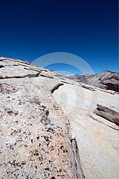 View from the top of Half Dome in Yosemite National Park in California USA