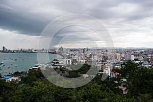 View from top of The building cityscape, seascape and skyscrape photo