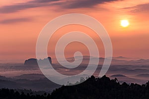 View from top of Bukit Panorama at Sungai Lembing Kuantan Pahang Malaysia