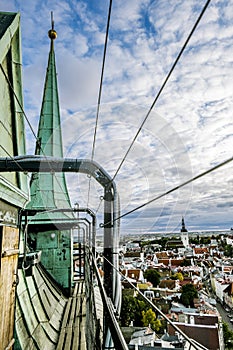 The view from the top of the Cathedral of St. Olaf in old Talli