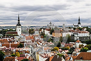 The view from the top of the Cathedral of St. Olaf in old Talli