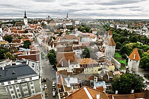 The view from the top of the Cathedral of St. Olaf in old Talli