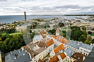 The view from the top of the Cathedral of St. Olaf in old Talli