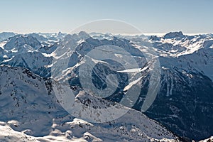 View from the top of Cime Caron in Val Thorens