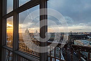 View from the top of the City Duma tower in Saint-Petersburg