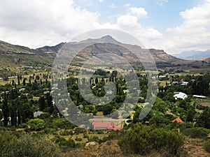 View from top on Clarens, South Africa