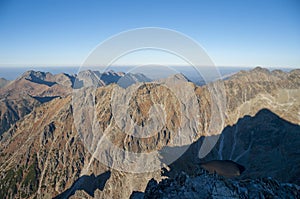 View from the top of Krivan. Slovak High Tatras