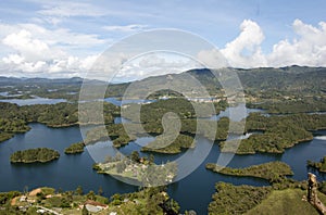 View from the top of La Piedra de Penol photo